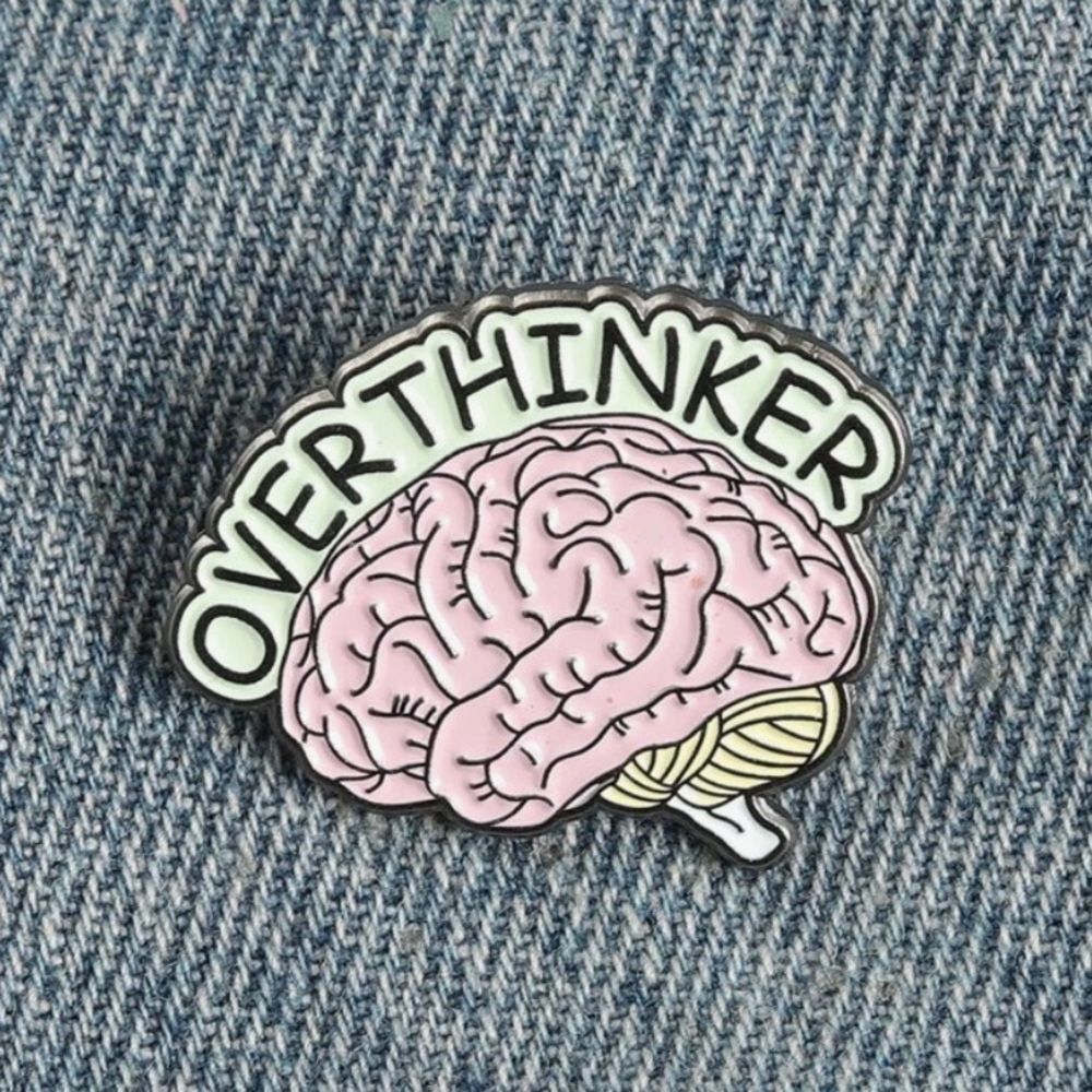 Overthinker Brain Enamel Pin